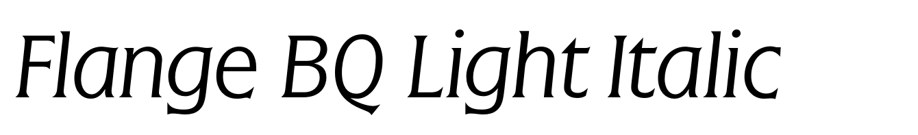 Flange BQ Light Italic